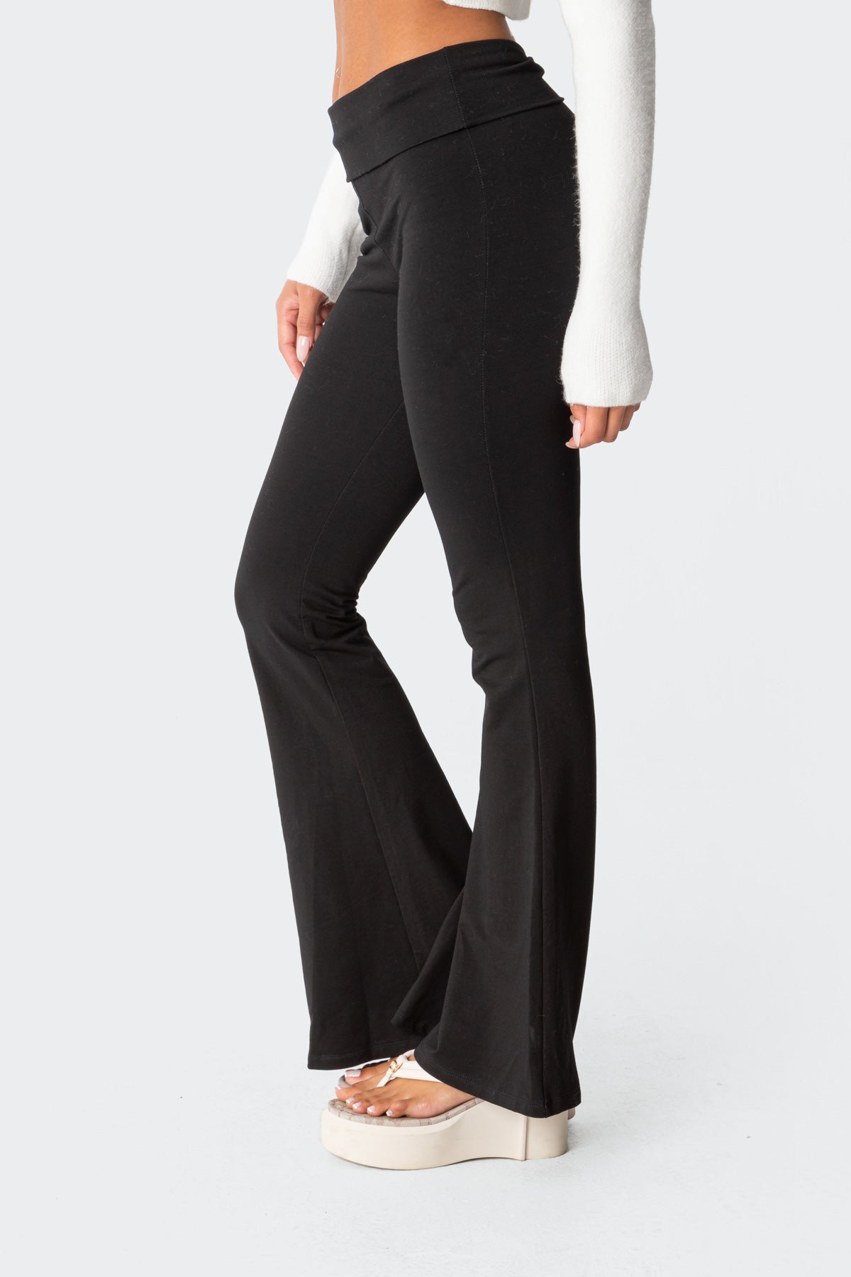 Naomi Fold Over Flared Leggings
