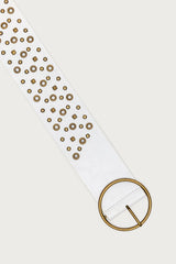 Stud & Grommet Faux Leather Belt
