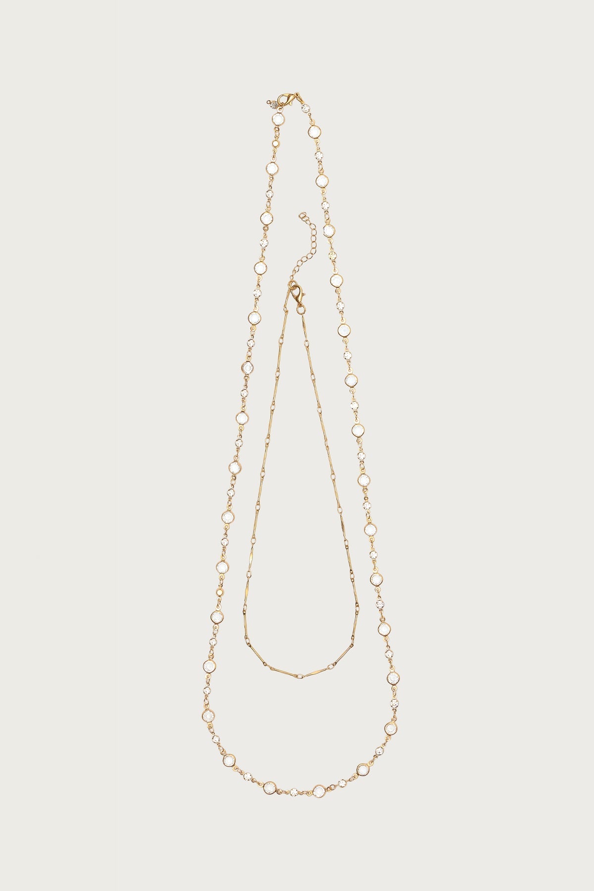 Faux Crystal Cascading Necklace Set