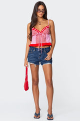 Joanne Mixed Gingham Tank Top