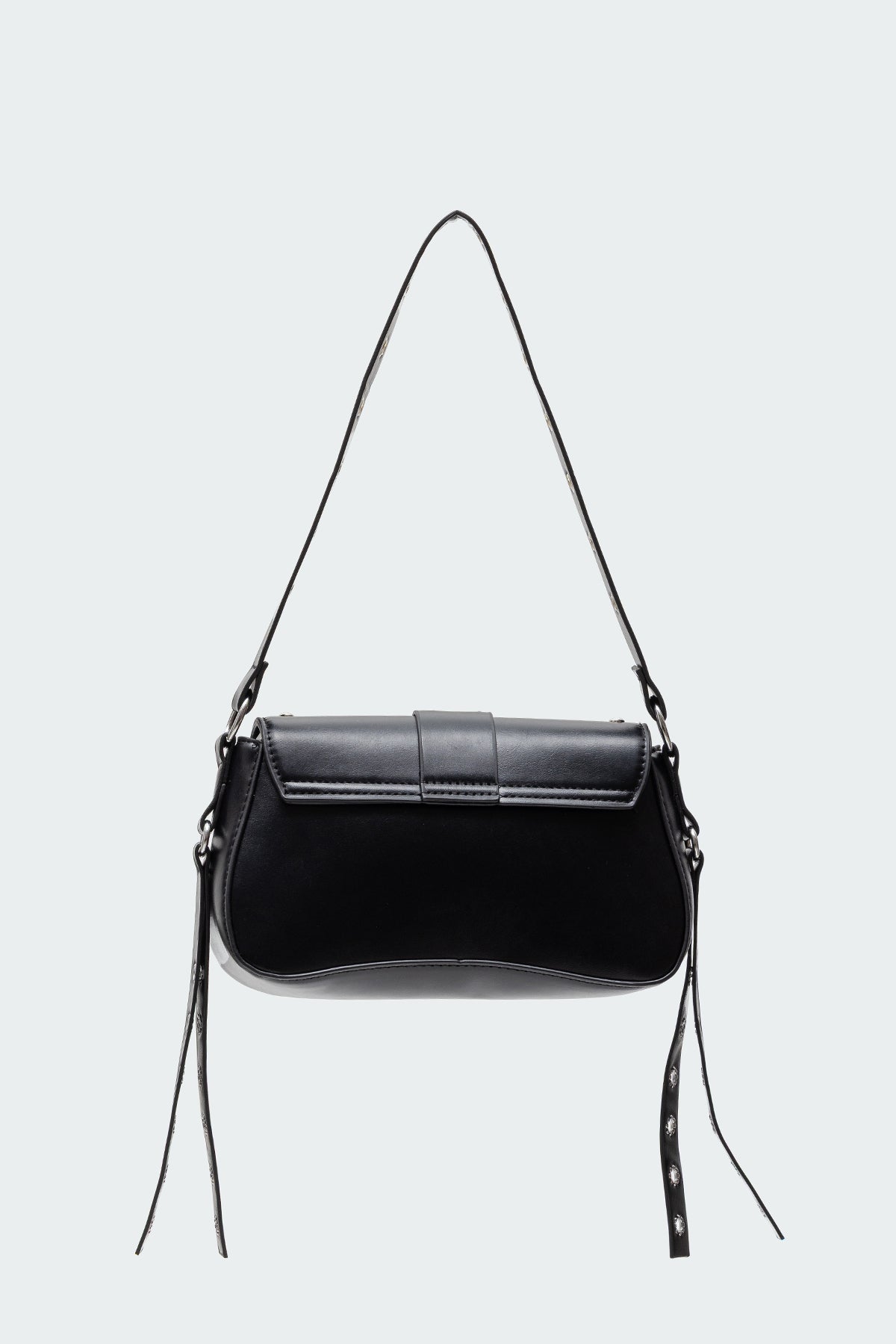 Stud & Buckle Faux Leather Bag