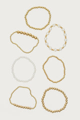 Glam Pearly Beaded Bracelet Pack