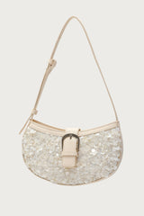 Sequin & Faux Leather Bag