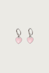 Pinky Heart Earrings