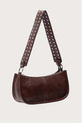 Studded Strap Faux Leather Bag