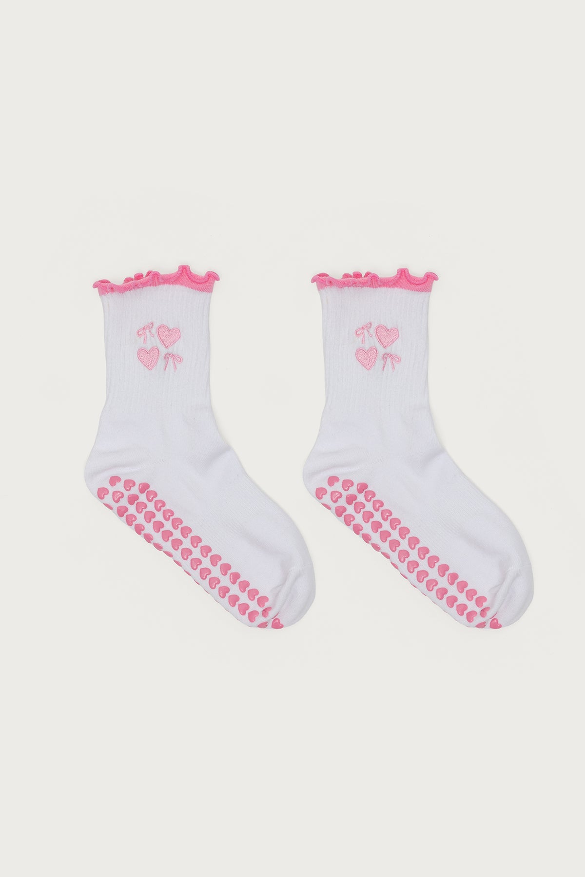 Heart & Bow Pilates Socks