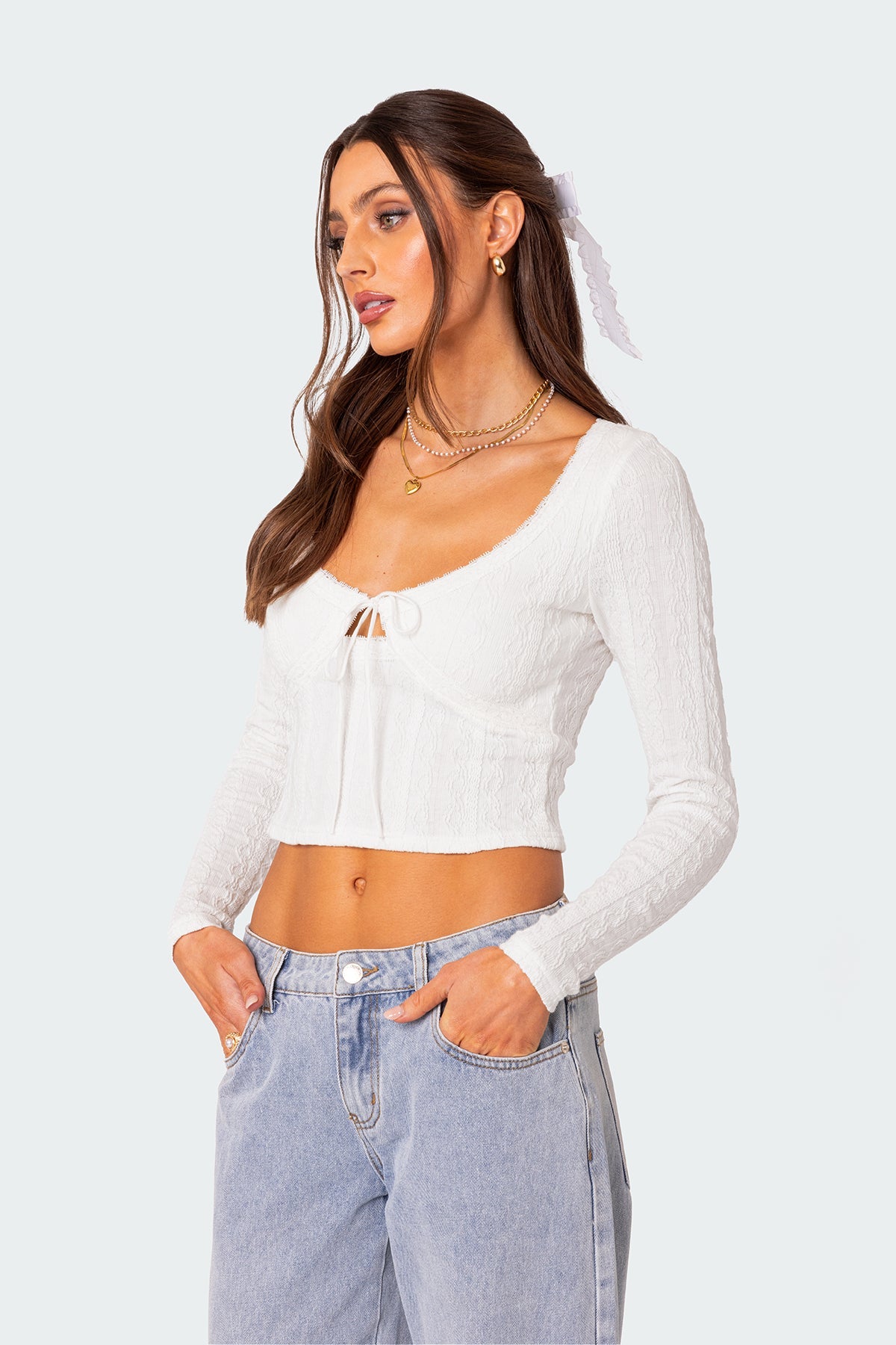 Lorey Lacey Knit Top