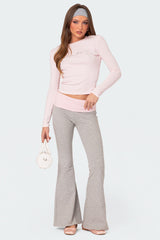 Molly Contrast Flared Leggings