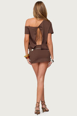 Dorie Off Shoulder Cut Out Mini Dress