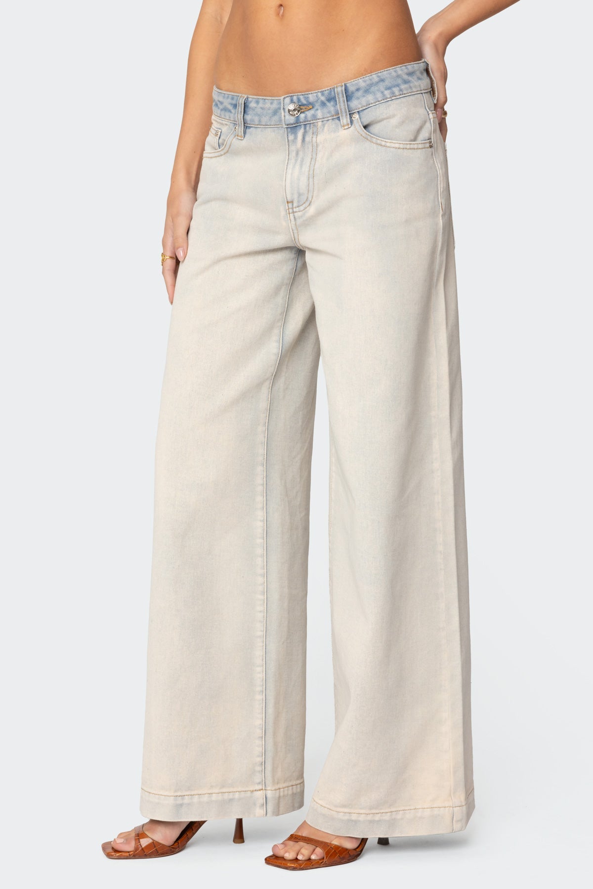 Rhiannon Washed Wide Leg Jeans