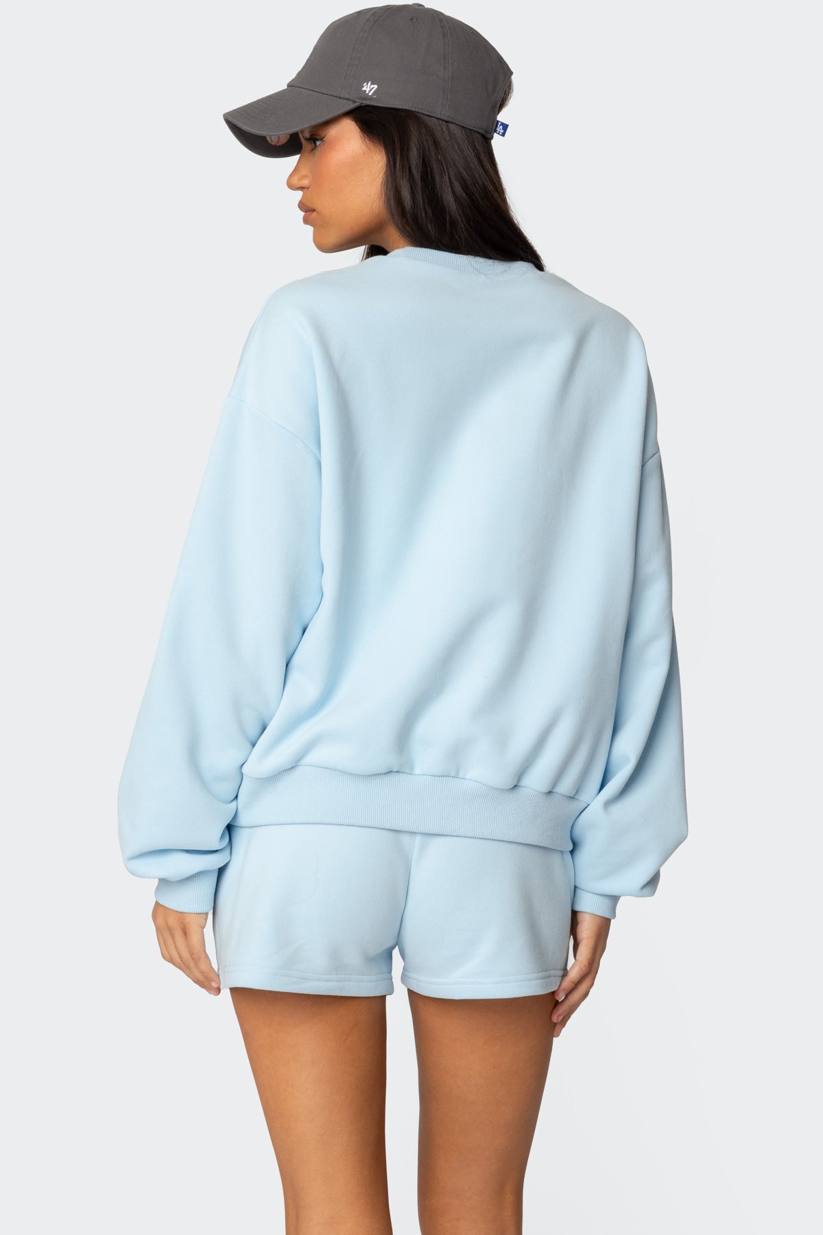 Super Edikted Rhinestone Oversized Sweatshirt