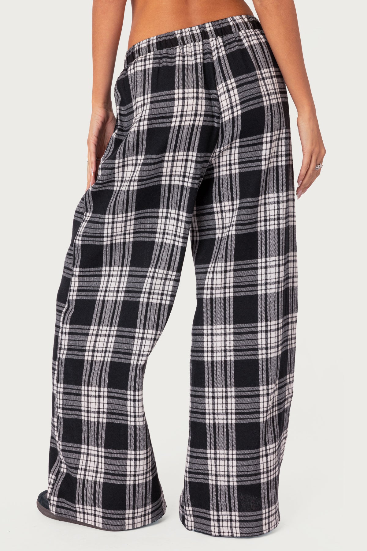 Lounge Around Plaid Wide Leg Pants