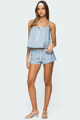 Birkley Striped Babydoll Top