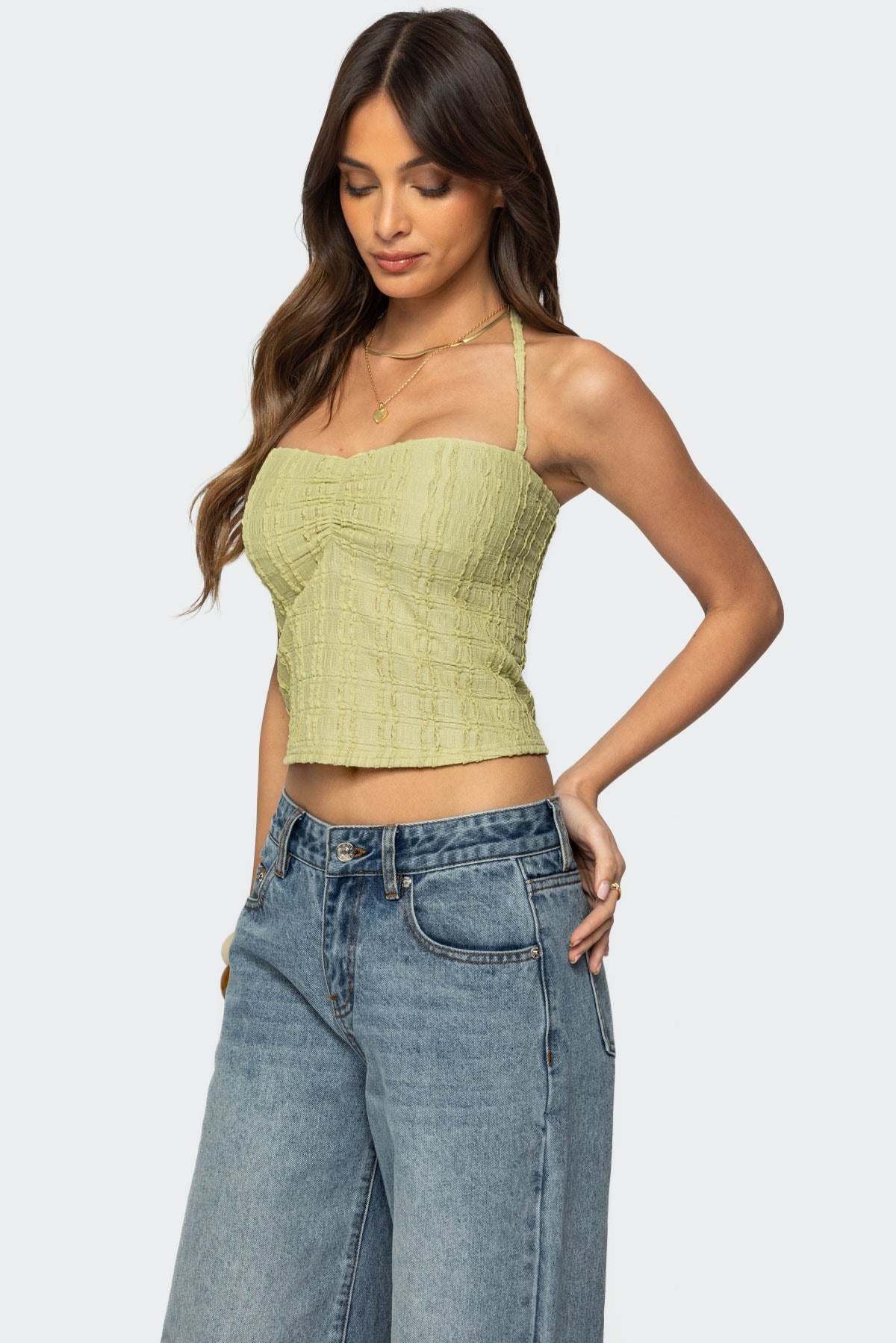 Galya Textured Halter Top