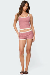 Saylor striped knit shorts