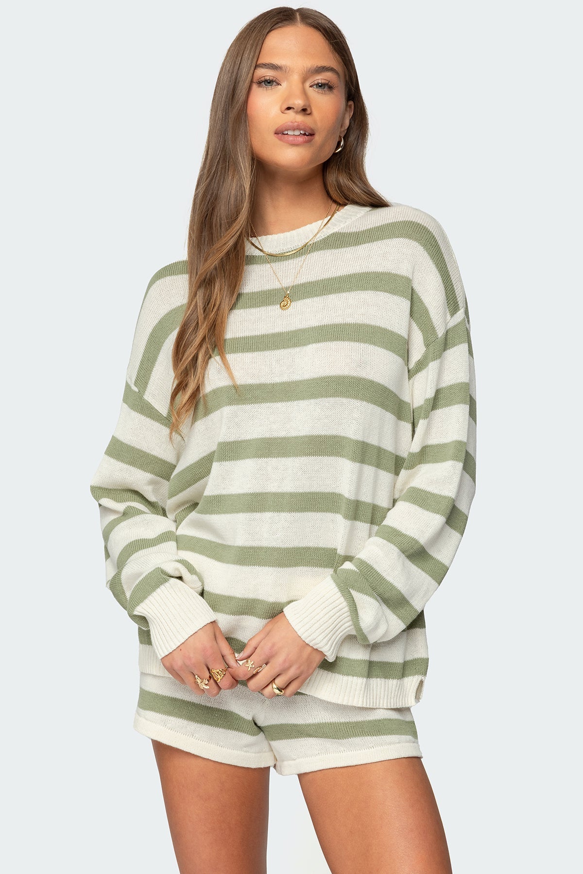 Amaris Oversized Striped Knit Sweater