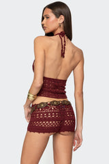 Kelani Crochet Halter Top