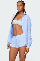 Lira Textured Gingham Button Up Shirt