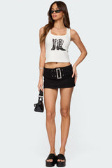 Payson Wide Belted Mini Skort