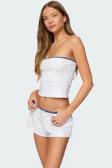 Stefi Floral Contrast Tube Top