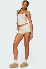 Kodi Striped Fold Over Shorts