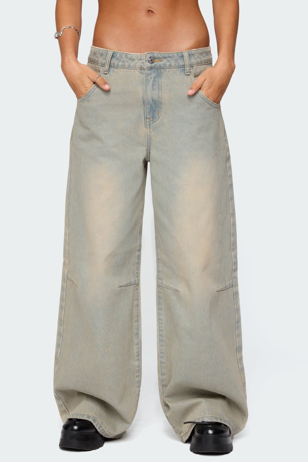 Santi Low Rise Wide Leg Jeans