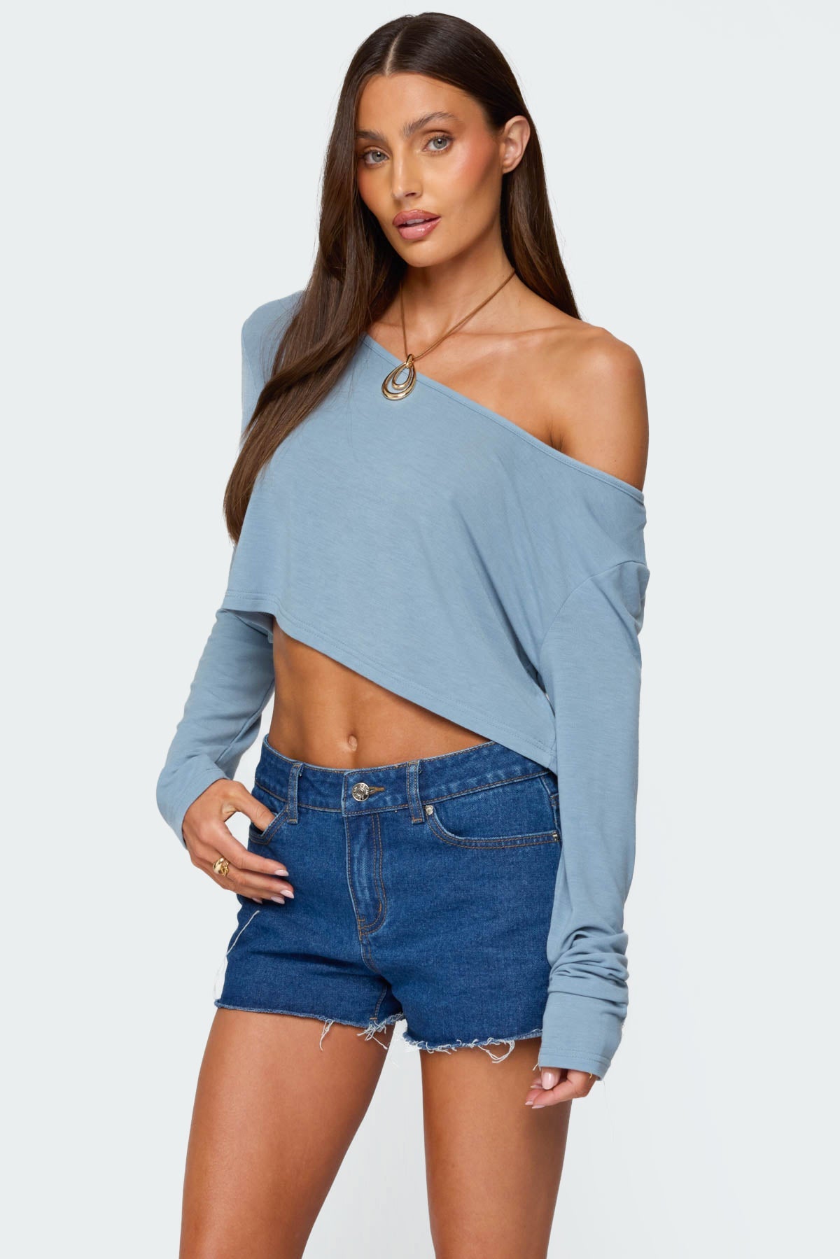 Cropped Off Shoulder Top