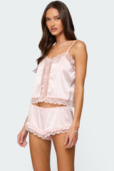 Clair Lacey Satin Effect Tank Top