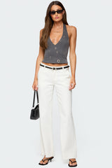 Sakura Grommet Halter Top