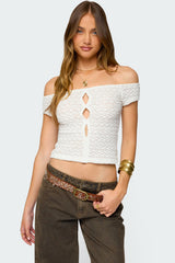 Layken Off Shoulder Textured Top
