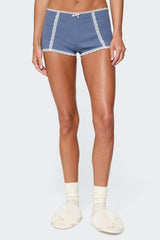 Eliane Contrast Lacey Shorts