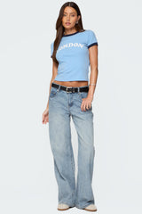 Ery Wide Leg Mid Rise Jeans