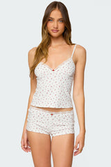 Viola Floral Lacey Tank Top