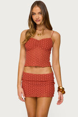 Josephina Textured Floral Tank Top