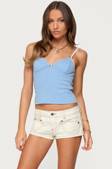 Cosette Pointelle Cupped Tank Top