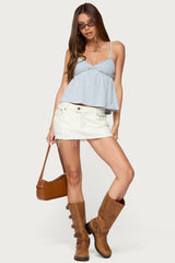 Orietta Striped Babydoll Top