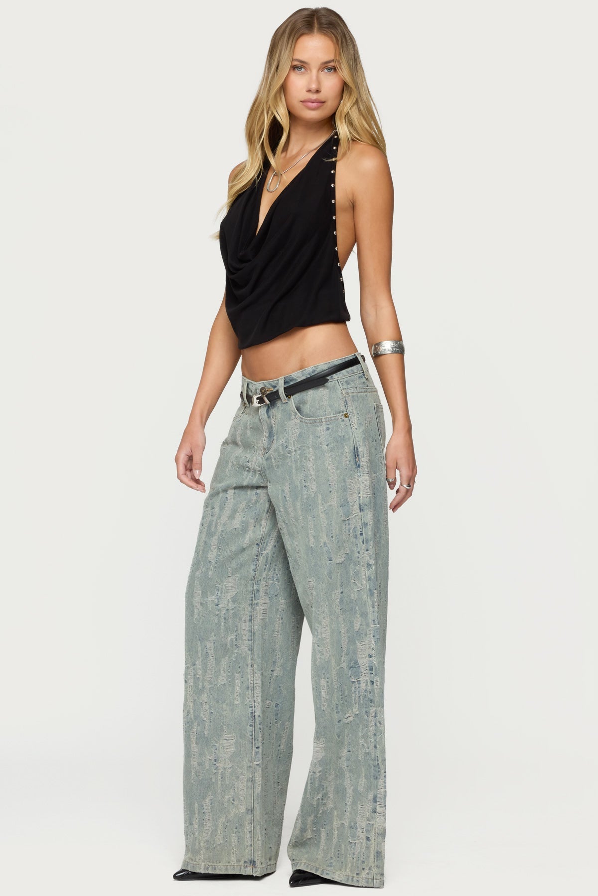 Blaze Distressed Low Rise Jeans