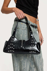 Studded Faux Leather Bag