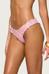 Pip Striped Ruffle Edge Bikini Bottom