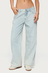Petite Bow Pocket Relaxed Jeans