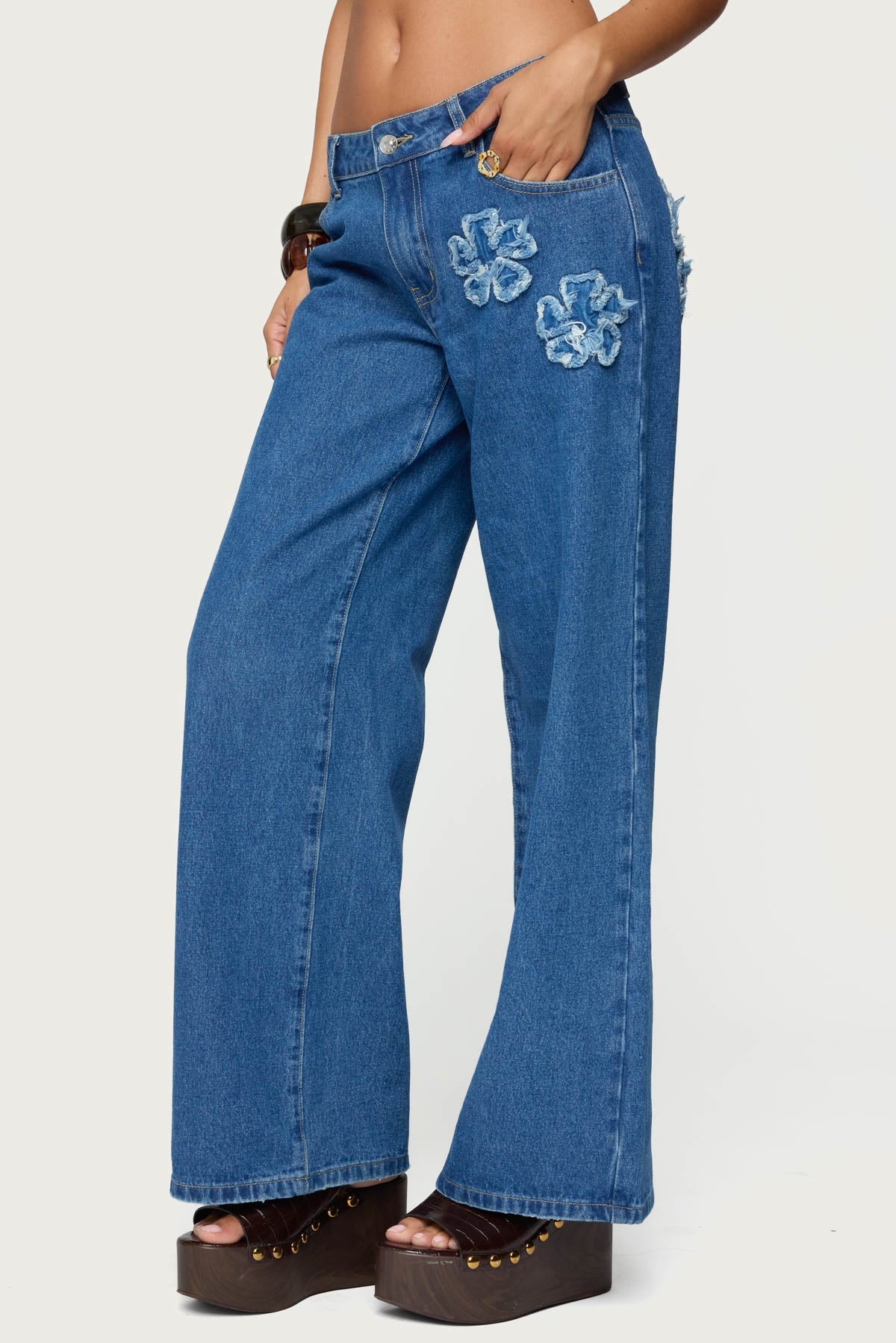 Flower Patch Low Rise Jeans