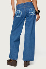 Flower Patch Low Rise Jeans