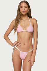 Leigh Polka Dot Triangle Bikini Top