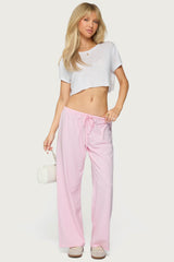 Petite Olivia Striped Loose Fit Pants