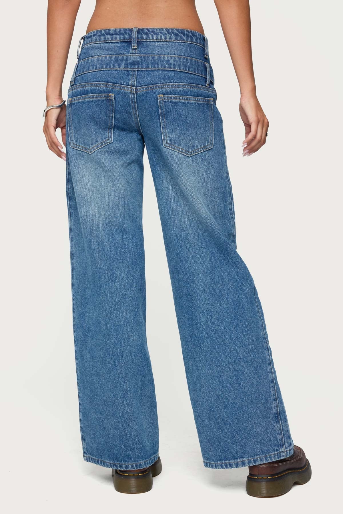 Abel Layered Look Low Rise Jeans