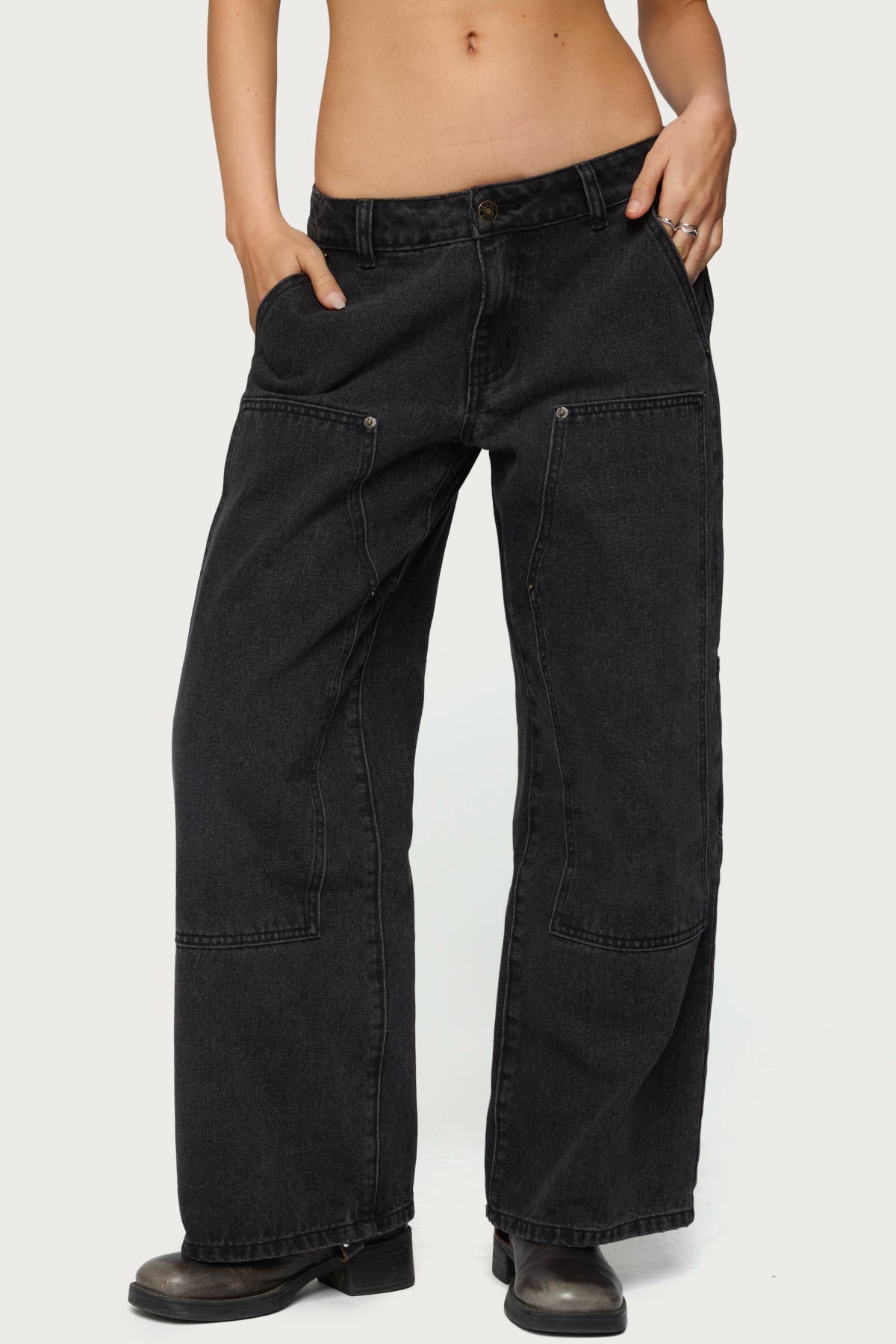 Petite Ayla Low Rise Carpenter Jeans