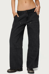 Petite Ayla Low Rise Carpenter Jeans
