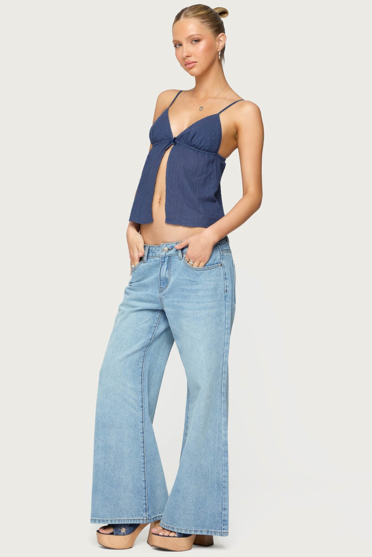 Otis Eyelet Split Front Tank Top