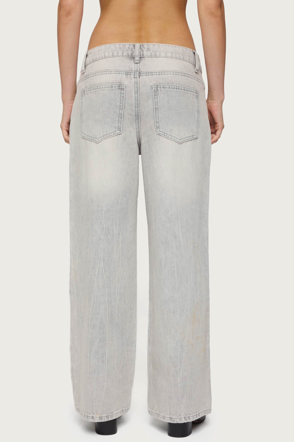 Petite Magda Low Rise Acid Wash Jeans
