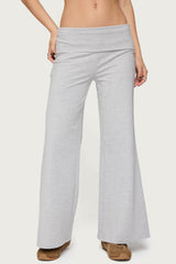 Petite Wide Leg Fold Over Pants